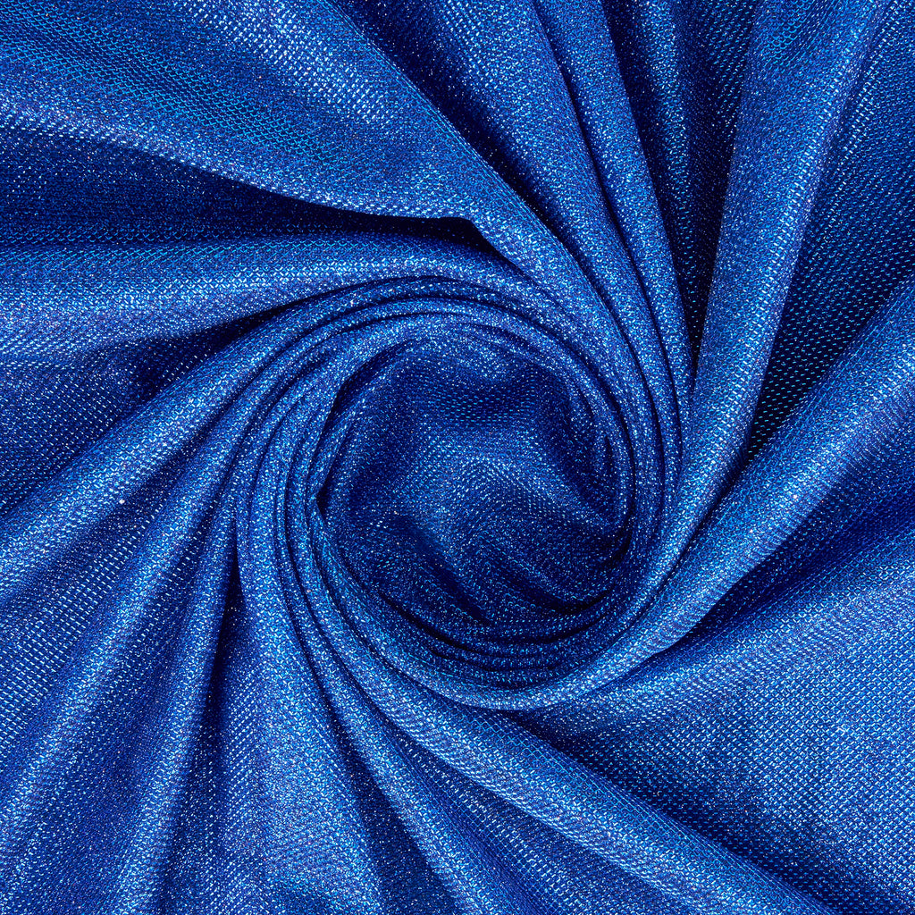 JIANNA BONDED GLITTER MESH  | 27003 ROYAL - Zelouf Fabrics