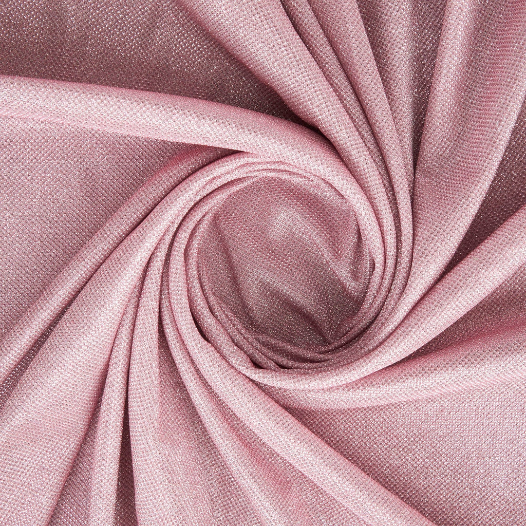 JIANNA BONDED GLITTER MESH  | 27003 PINK - Zelouf Fabrics