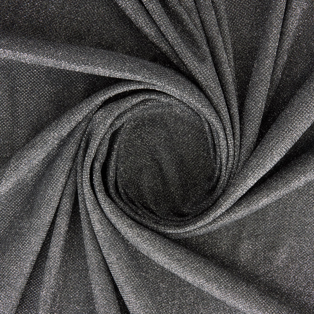 JIANNA BONDED GLITTER MESH  | 27003 COAL - Zelouf Fabrics