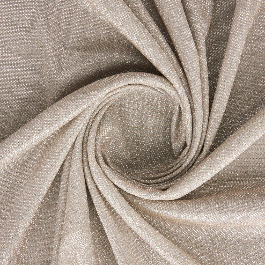 JIANNA BONDED GLITTER MESH  | 27003 SAND - Zelouf Fabrics