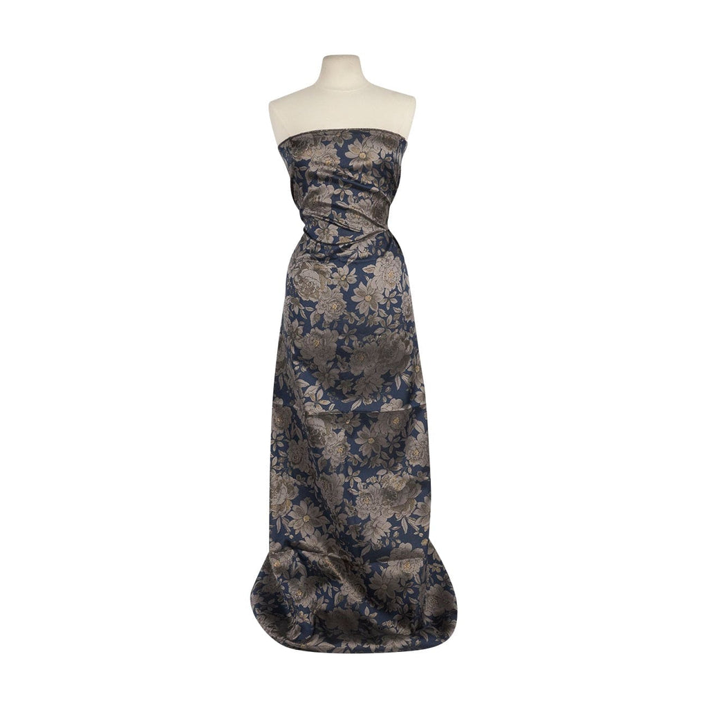 MARINETTE FLORAL JACQUARD  | 27122 NAVY/TAUPE - Zelouf Fabrics