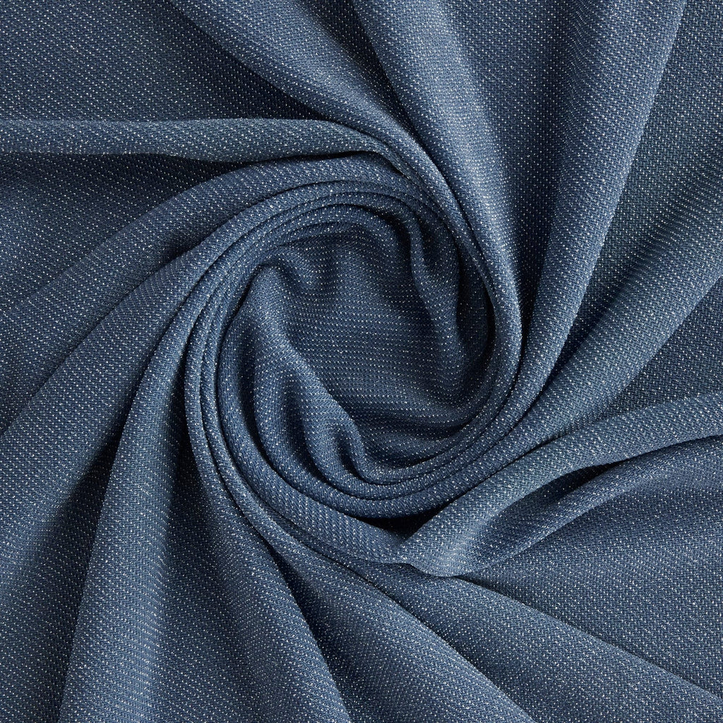 WINTER BLUE | 24488 - DIAGONAL METALLIC KNIT - Zelouf Fabrics