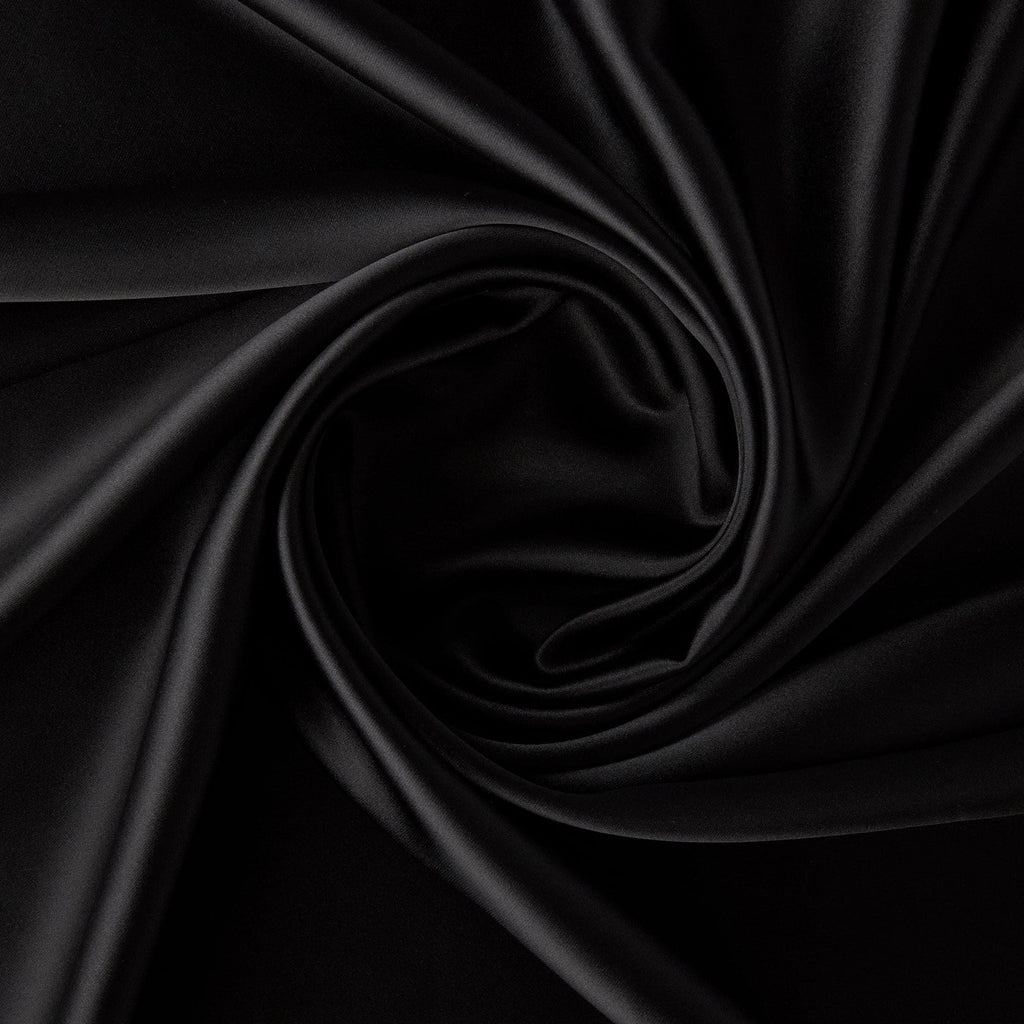 SILKY SATIN | 4805 BLACK - Zelouf Fabrics