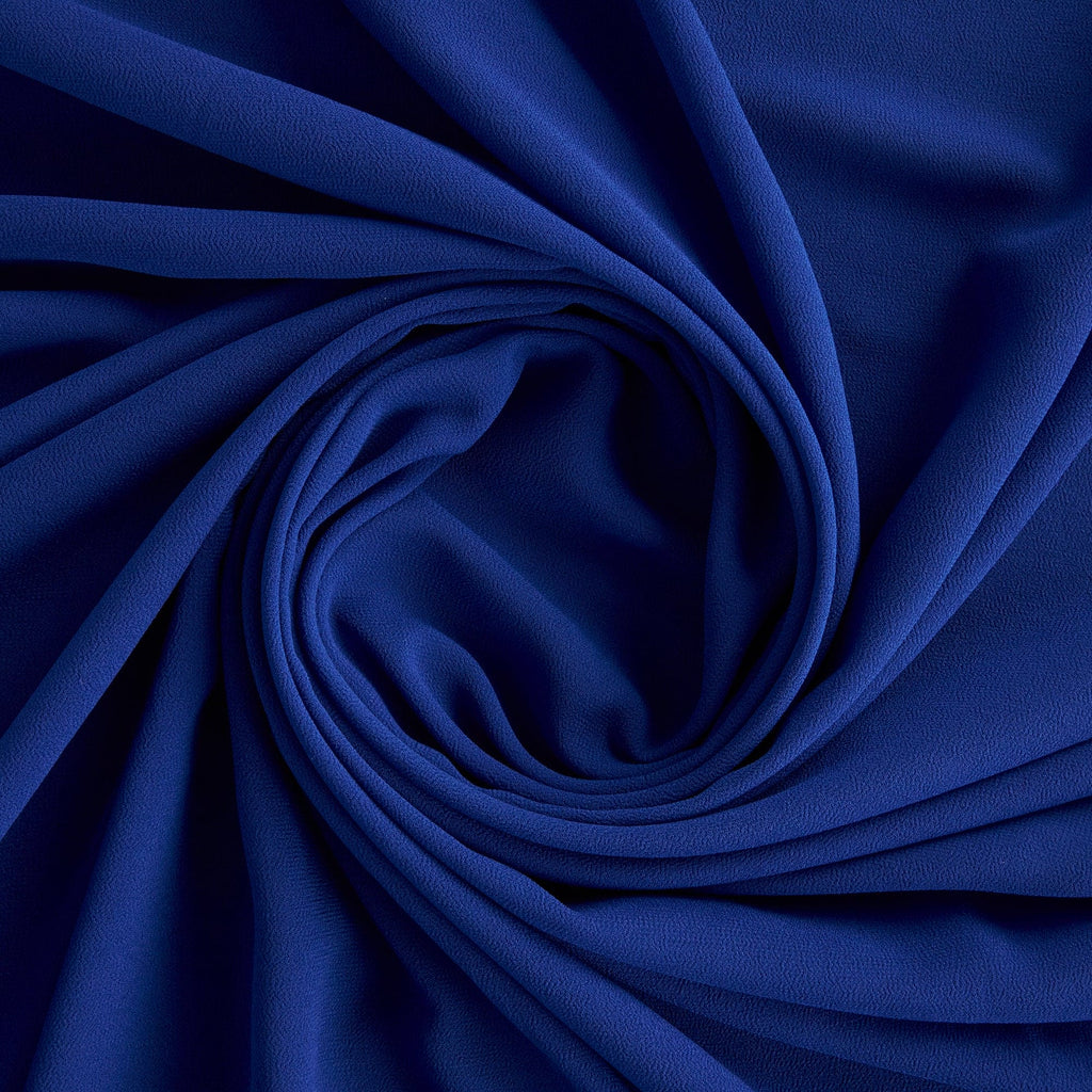 SOUFFLE CREPE CHIFFON | 5200 LUSH INDIGO - Zelouf Fabrics