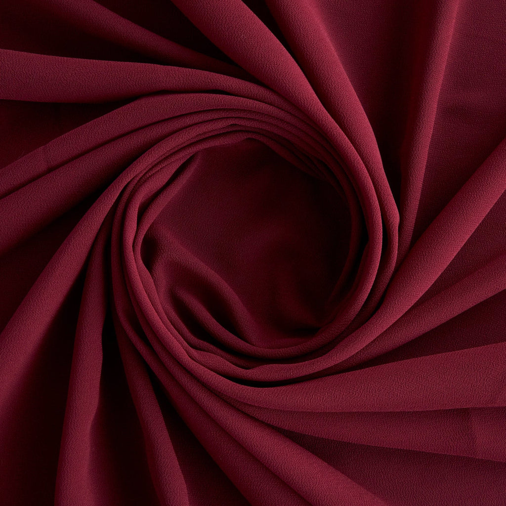 SOUFFLE CREPE CHIFFON | 5200 LUSH WINE - Zelouf Fabrics