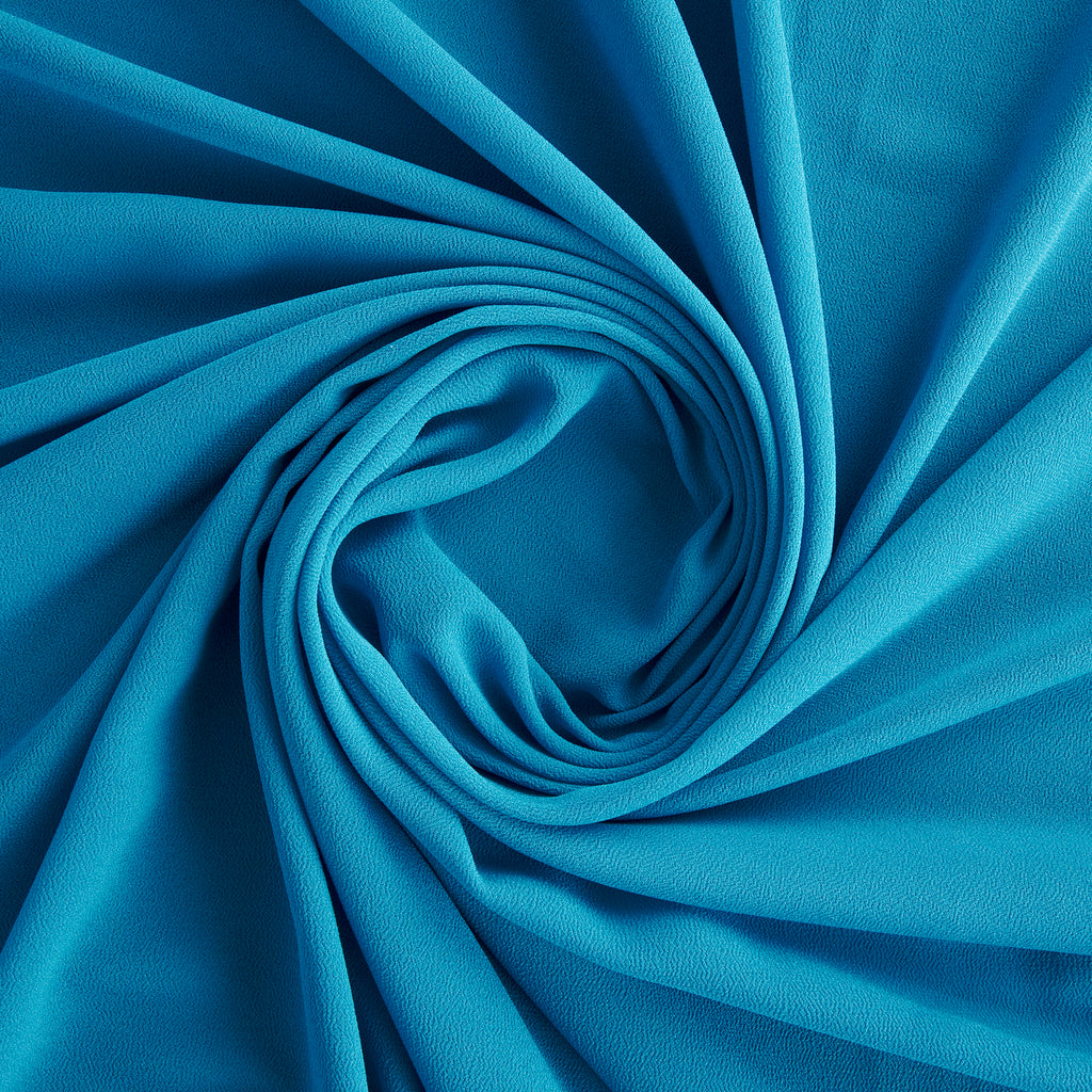 SOUFFLE CREPE CHIFFON | 5200 LUSH TEAL - Zelouf Fabrics