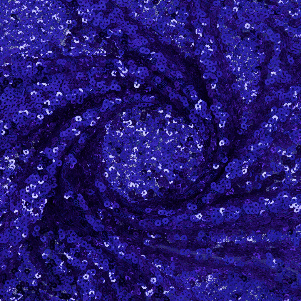 COBALT | TULA FACETED ALL OVER SEQUIN MESH | 25219 - Zelouf Fabrics