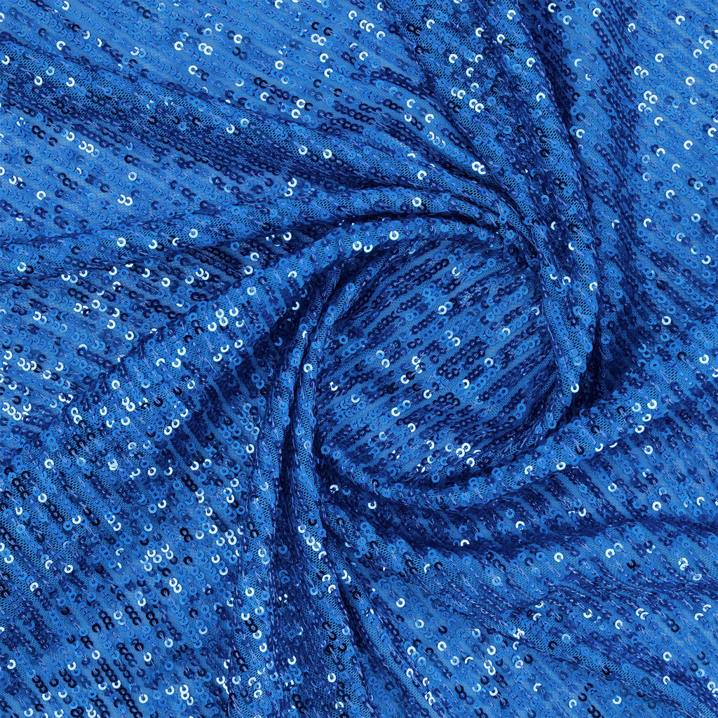 SHORELINE SEQUIN STRETCH MESH | 25525 POOL BLUE - Zelouf Fabrics