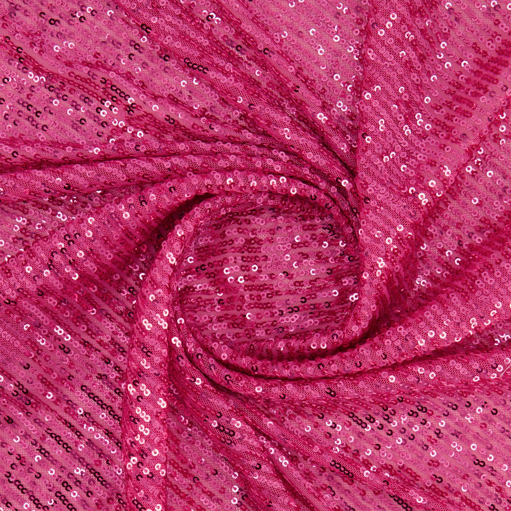 SHORELINE SEQUIN STRETCH MESH | 25525 SPRING PINK - Zelouf Fabrics