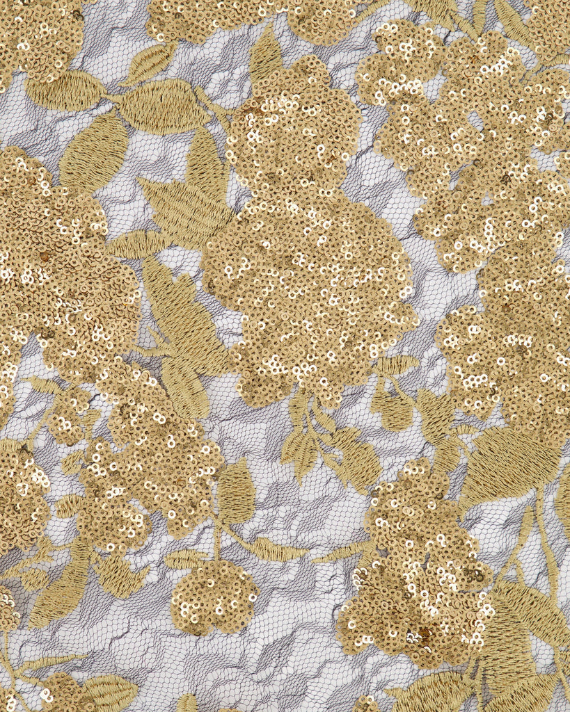 STEVIE FLORAL LACE ON SEQUIN EMBROIDERY  | 26856-LACE  - Zelouf Fabrics