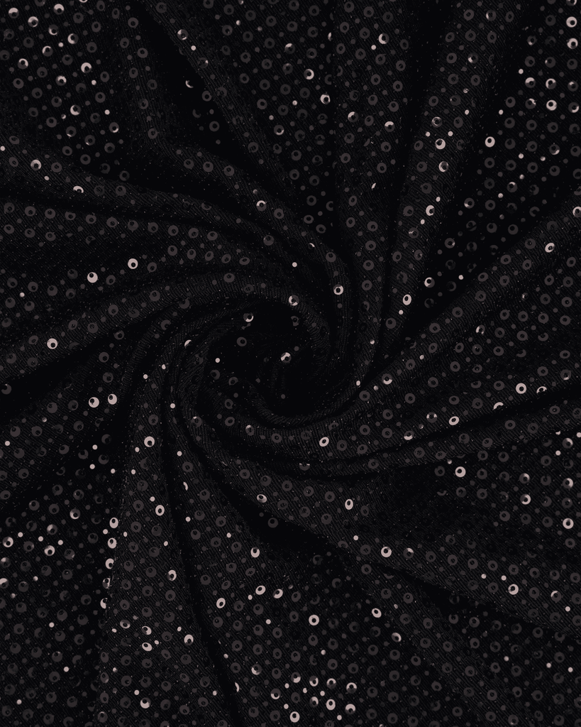 TEENA METALLIC KNIT  | 26914 BLACK/BLACK - Zelouf Fabrics