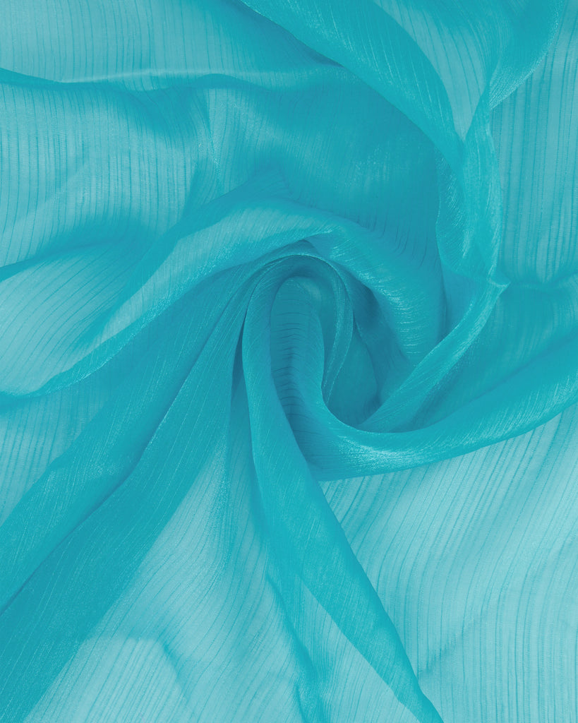 CHARLEY VARIGATED ORGANZA  | 27050 TURQUOISE - Zelouf Fabrics