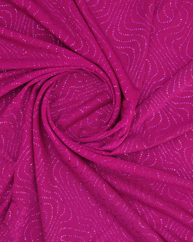 HADLEE GLITTER ON SLINKY  | 27058 LUSH MAGENTA/FUCHSIA - Zelouf Fabrics