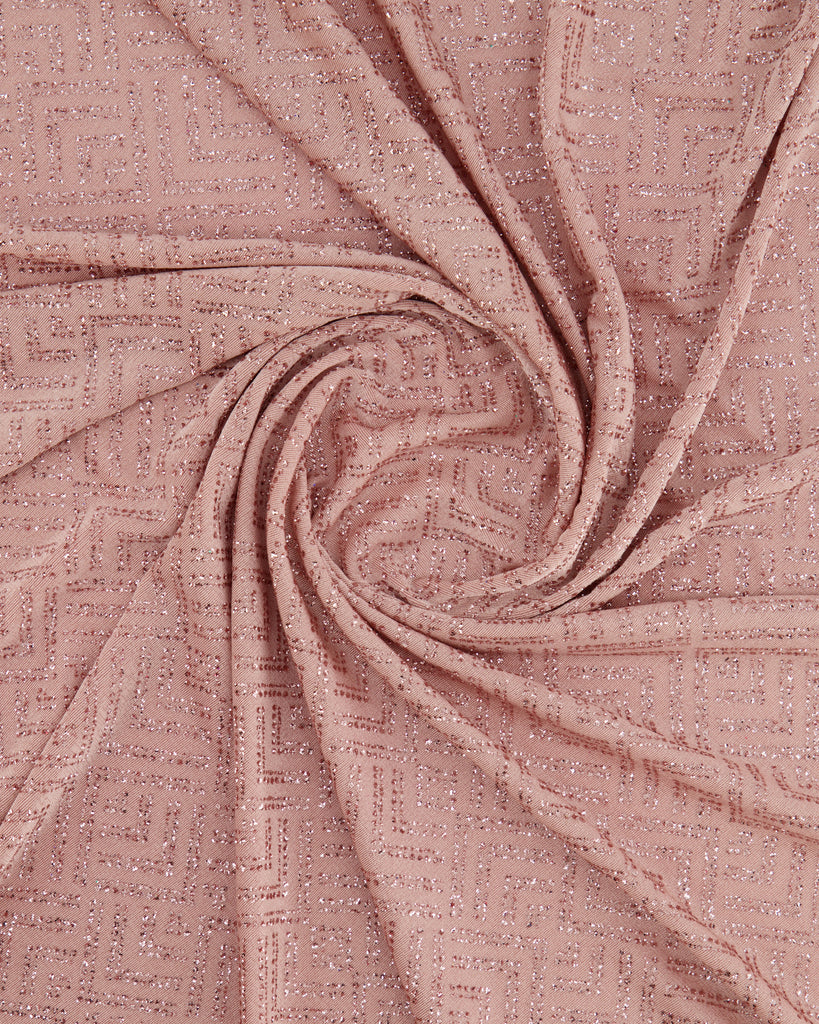 LANIE GLITTER ON SLINKY  | 27060 WINTER BLOSSOM/BLOSSOM - Zelouf Fabrics