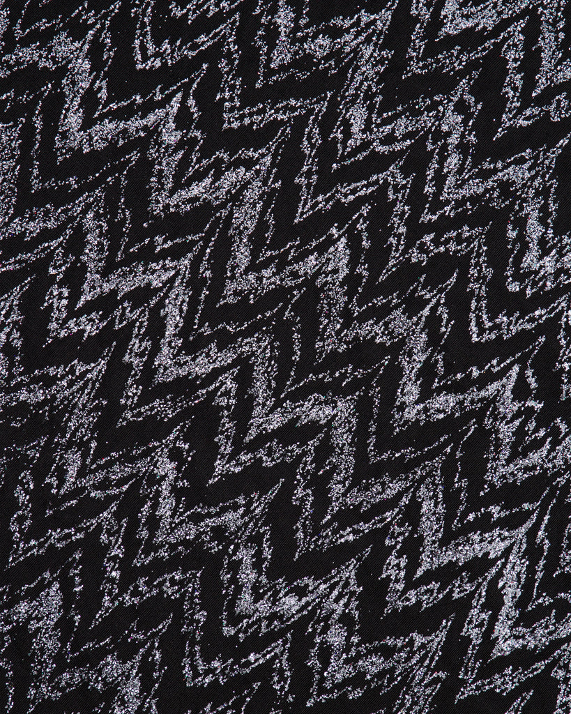 CHEVRON GLITTER ON SLINKY KNIT  | 27153  - Zelouf Fabrics
