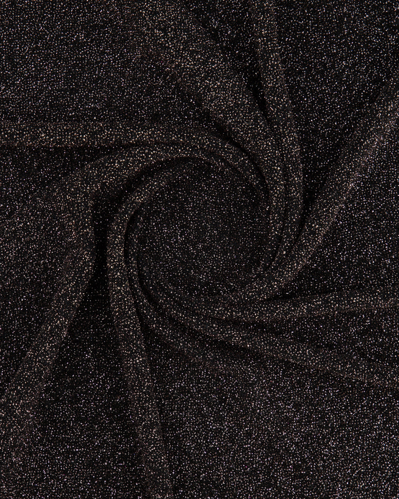 MABEL TEXTURED GLITTER KNIT  | 27178 BLACK/STONE - Zelouf Fabrics