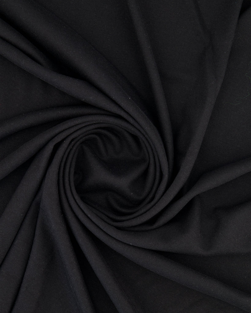 BRUSHED POLY/RAYON KNIT  | 27189 BLACK - Zelouf Fabrics