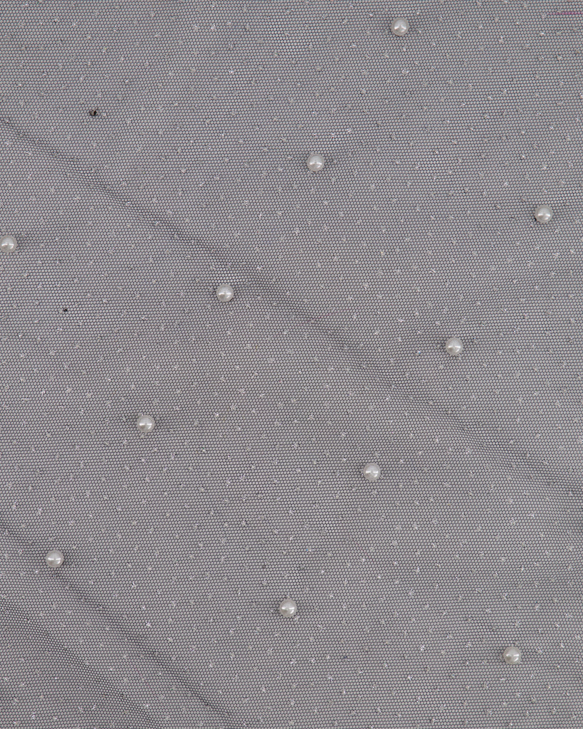 ANNALISE GLITTER AND PEARL ON MESH  | 27190  - Zelouf Fabrics