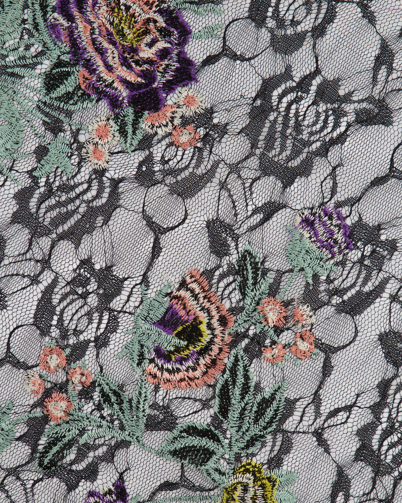 ELOISE EMBROIDERY ON LACE  | 27196  - Zelouf Fabrics