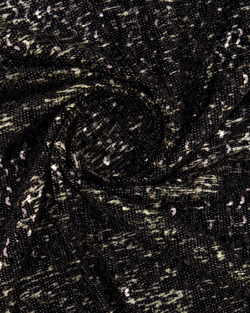 AYLIN METALLIC KNIT WITH FOIL  | 27209 BLACK/BLACK/GOLD - Zelouf Fabrics