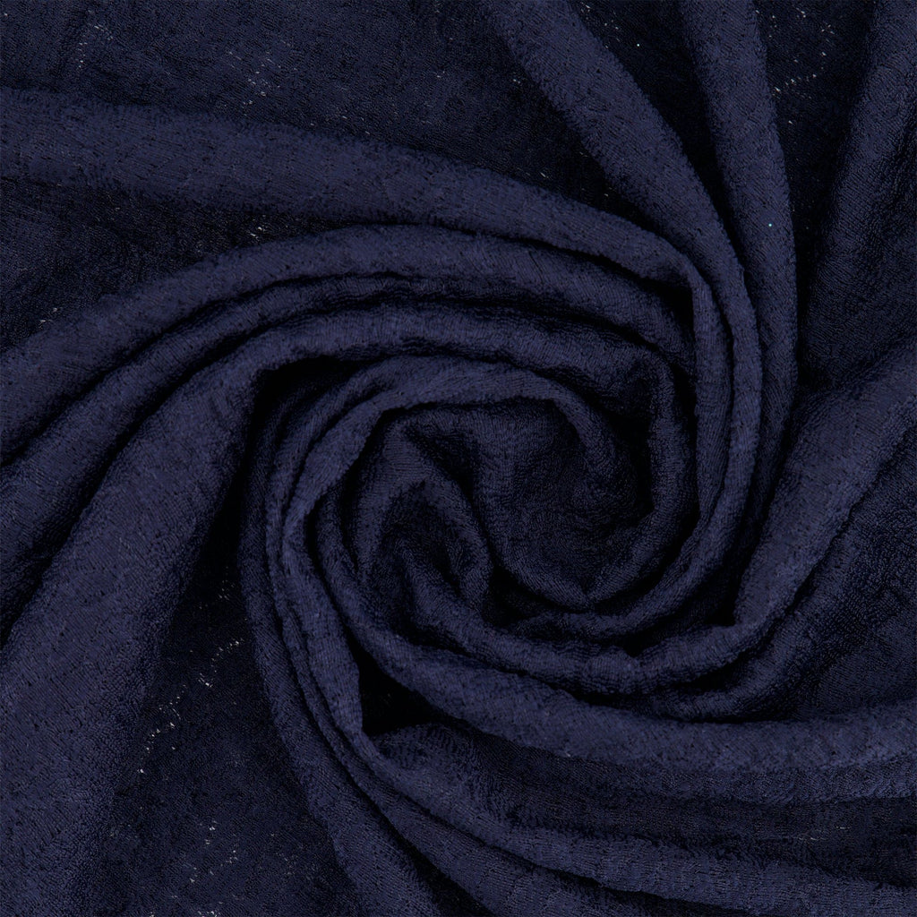 LEIGHTON LACE TEXTURE  | 27290 TRANQUIL NAVY - Zelouf Fabrics