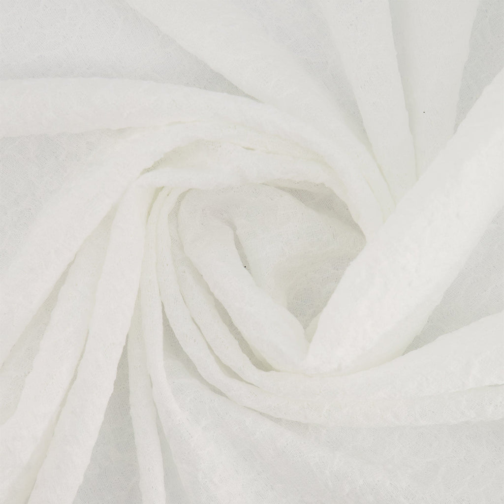 LEIGHTON LACE TEXTURE  | 27290 WHITE - Zelouf Fabrics