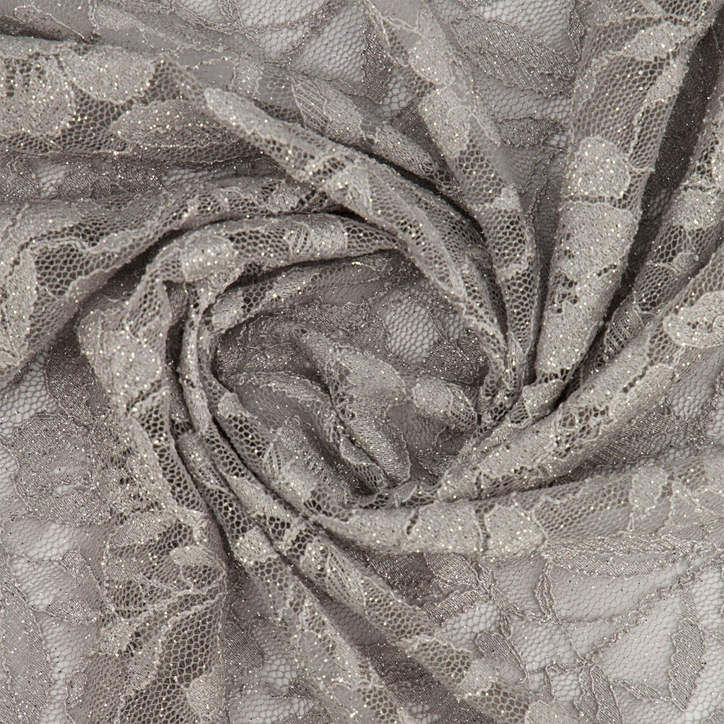 LOREEN SCALLOP STRETCH LACE WITH GLITTER  | 27292SC-GLITTER  - Zelouf Fabrics