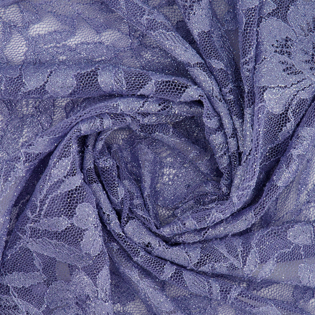 LOREEN SCALLOP STRETCH LACE WITH GLITTER  | 27292SC-GLITTER  - Zelouf Fabrics