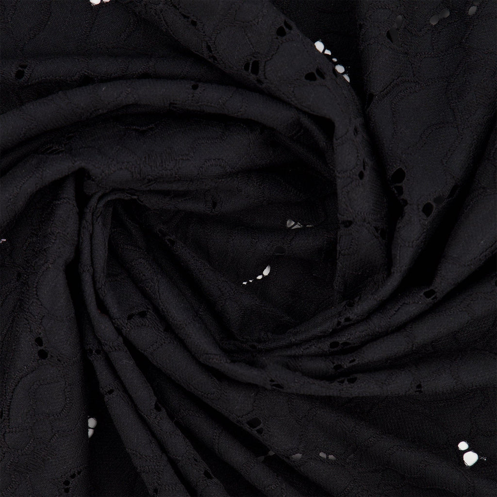 SAIGE FLORAL LACE  | 27295 BLACK - Zelouf Fabrics