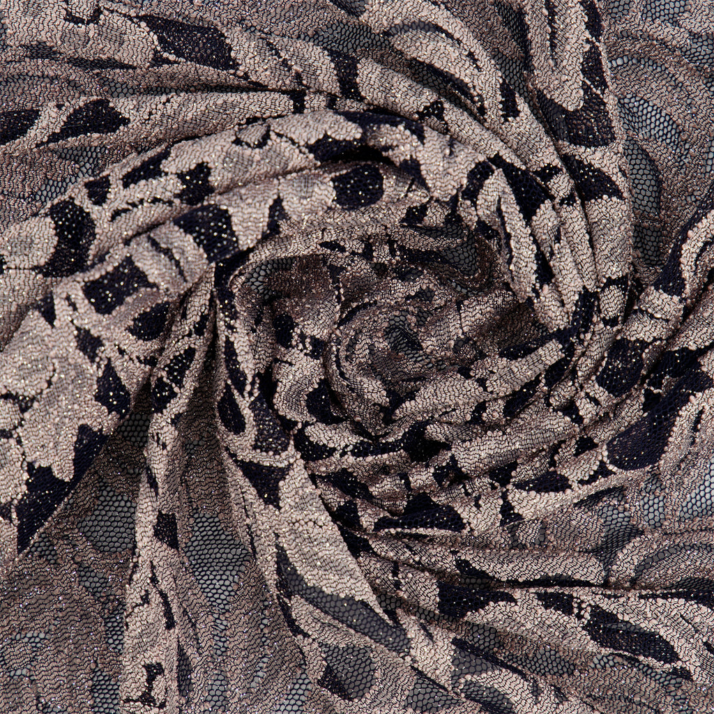 CALISTA 2 TONE FLORAL SCALLOP LACE  | 272992TONE-GLIT  - Zelouf Fabrics