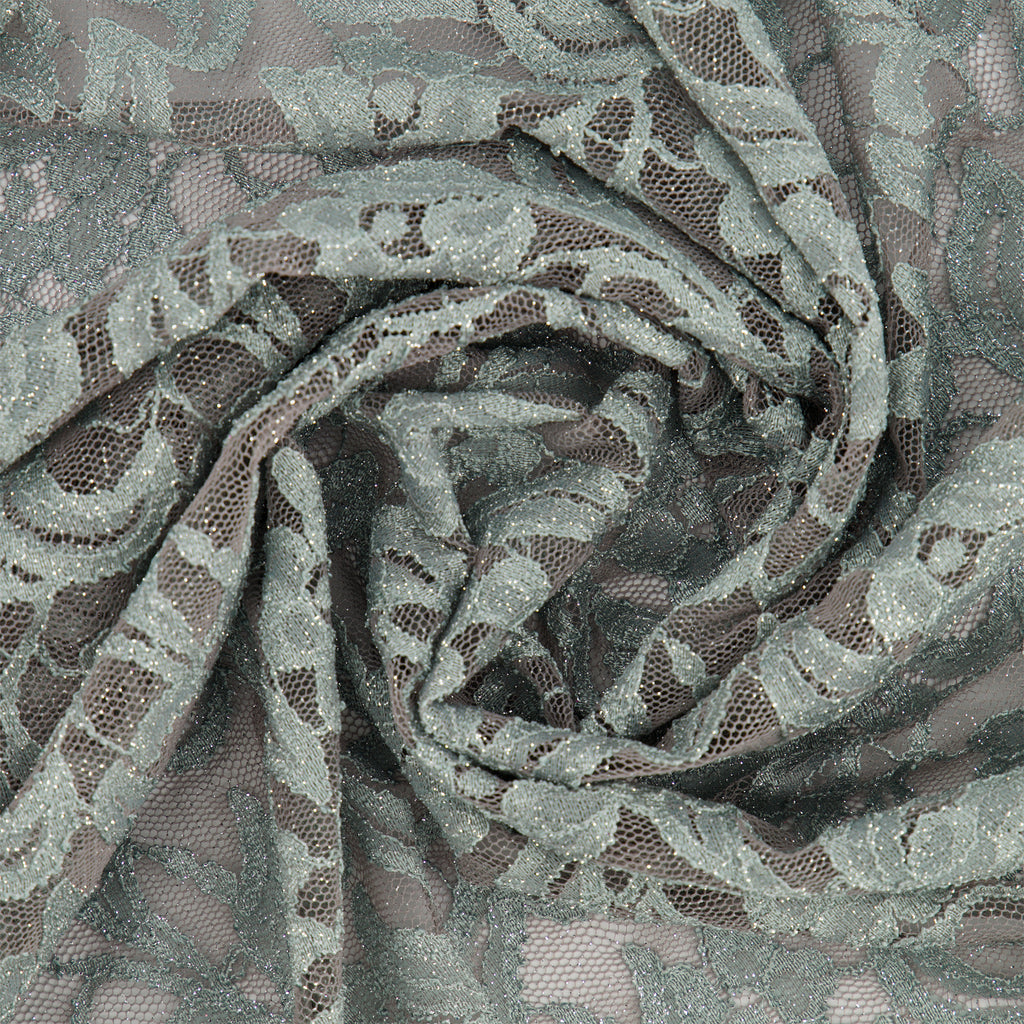 CALISTA 2 TONE FLORAL SCALLOP LACE  | 272992TONE-GLIT  - Zelouf Fabrics