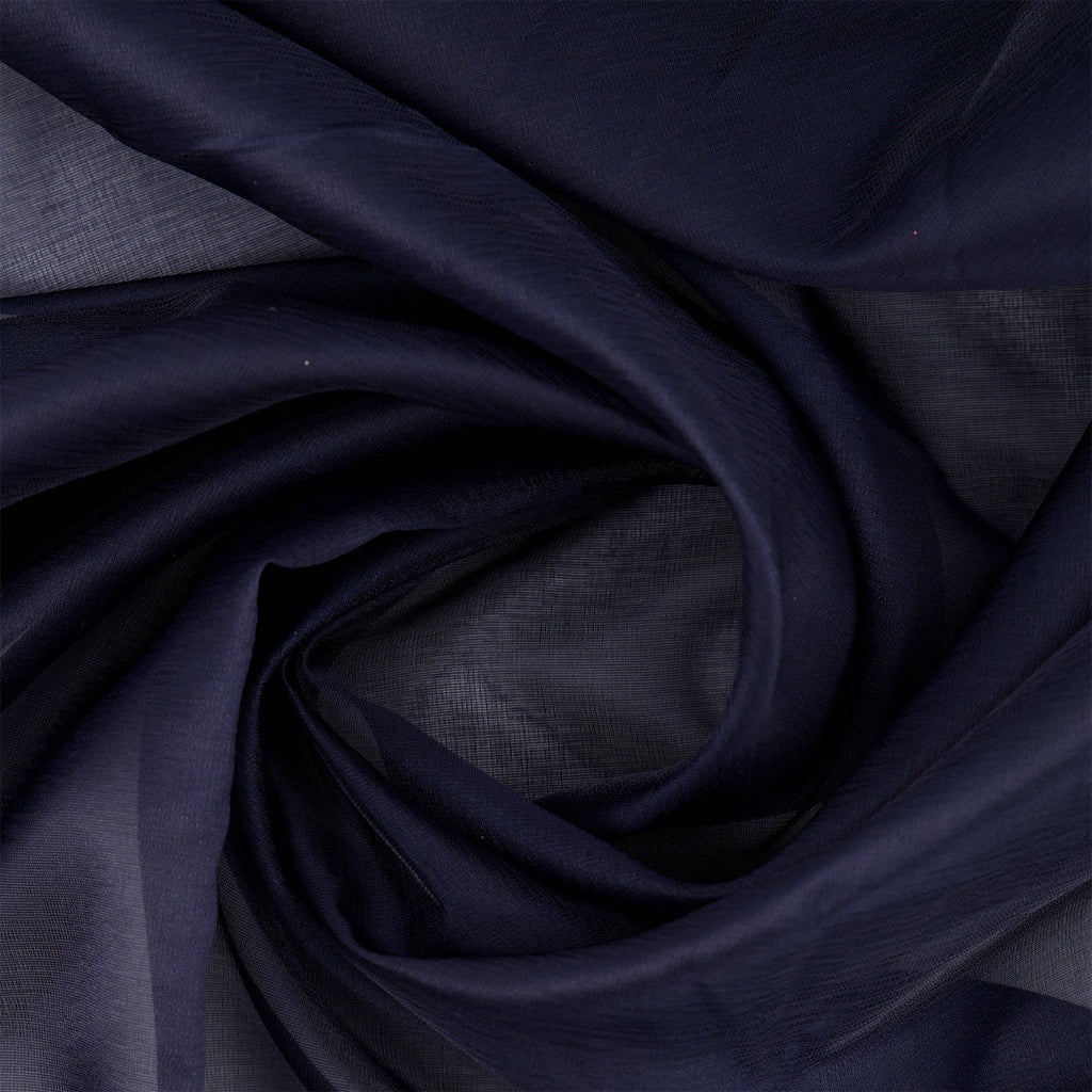 ISOLDE METALLIC ORGANZA  | 27317 NAVY - Zelouf Fabrics