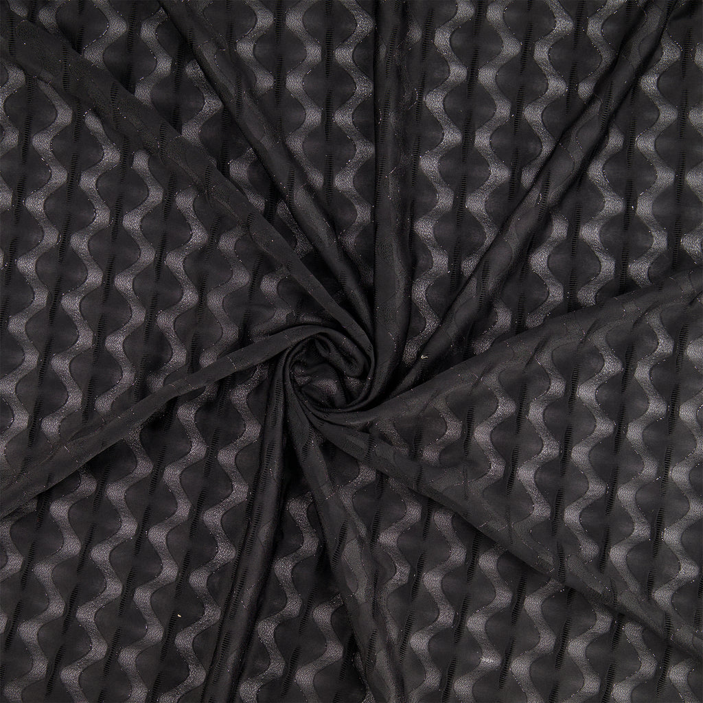 SOLID TIFFANY TEXTURED KNIT  | 27337-SOLID BLACK - Zelouf Fabrics