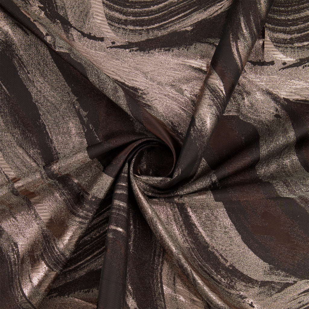 CECILIA BRUSHSTROKE JACQUARD  | 27353 UMBER - Zelouf Fabrics