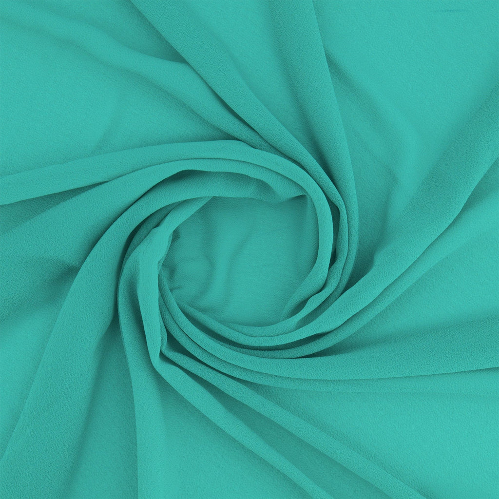 SOUFFLE CREPE CHIFFON | 5200 JADE WAVE - Zelouf Fabrics