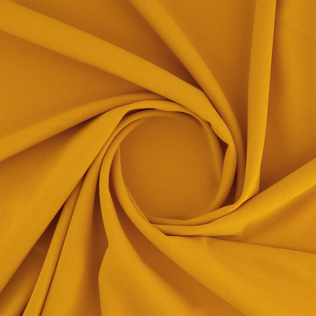 LIGHTWEIGHT SCUBA CREPE | 5663 MUSTARD - Zelouf Fabrics