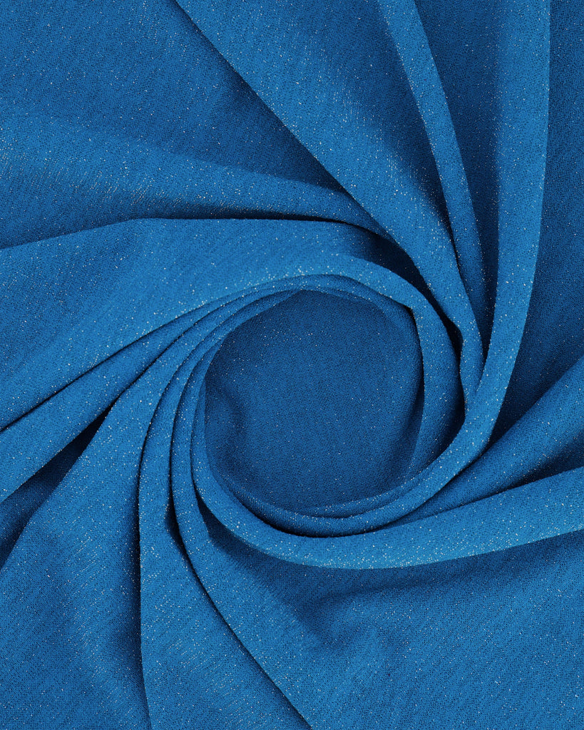 SCUBA CREPE LUREX | 5664-LUREX LUSH TEAL - Zelouf Fabrics