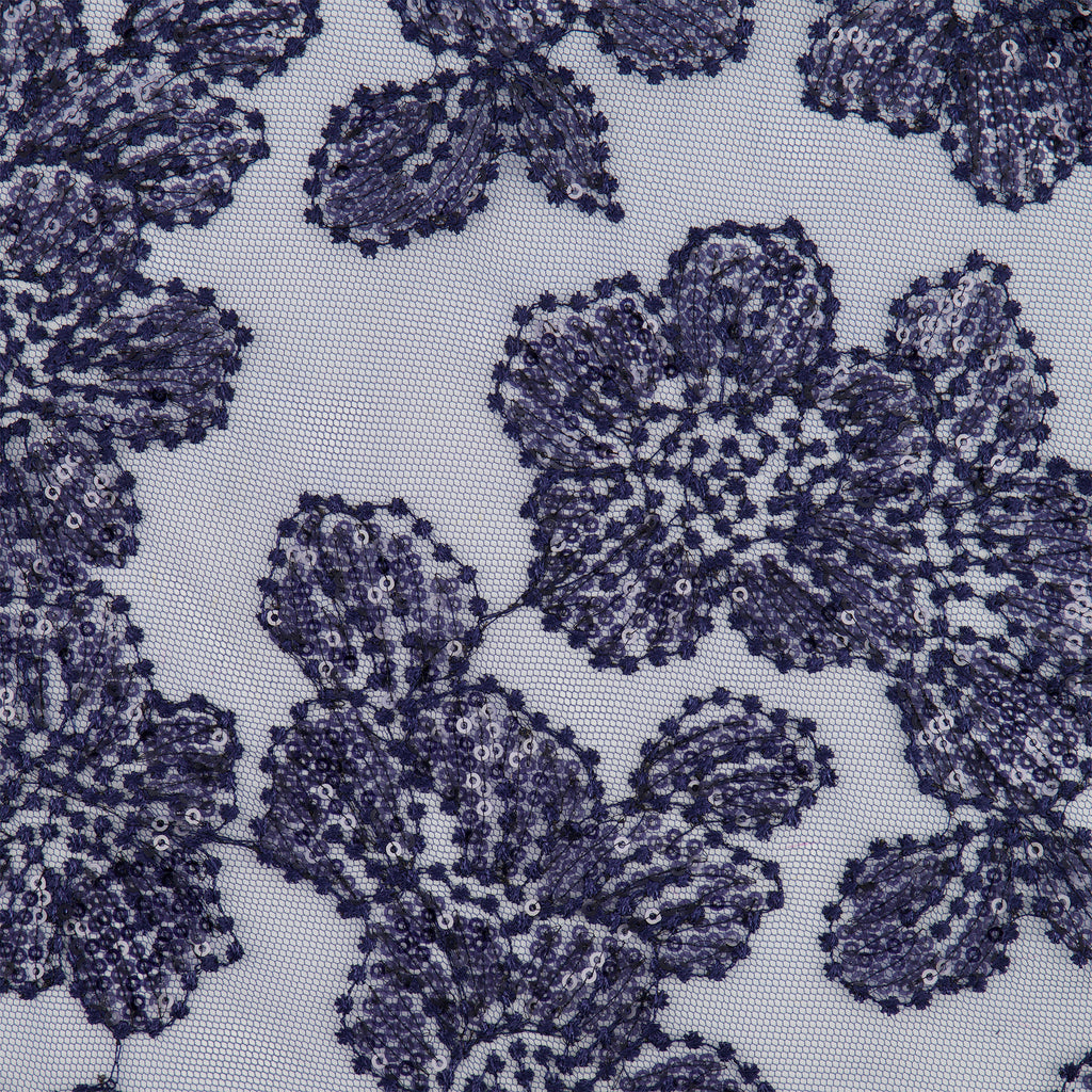 ANGELICA ALL OVER FLORAL WITH SEQUINS ON MESH  | D2773  - Zelouf Fabrics