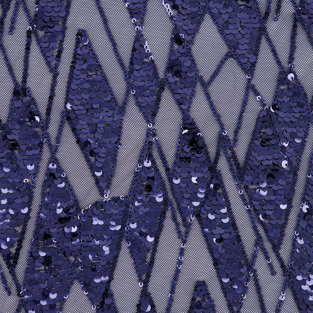 ABSTRACT SEQUIN PATTERN ON MESH  | D2878  - Zelouf Fabrics