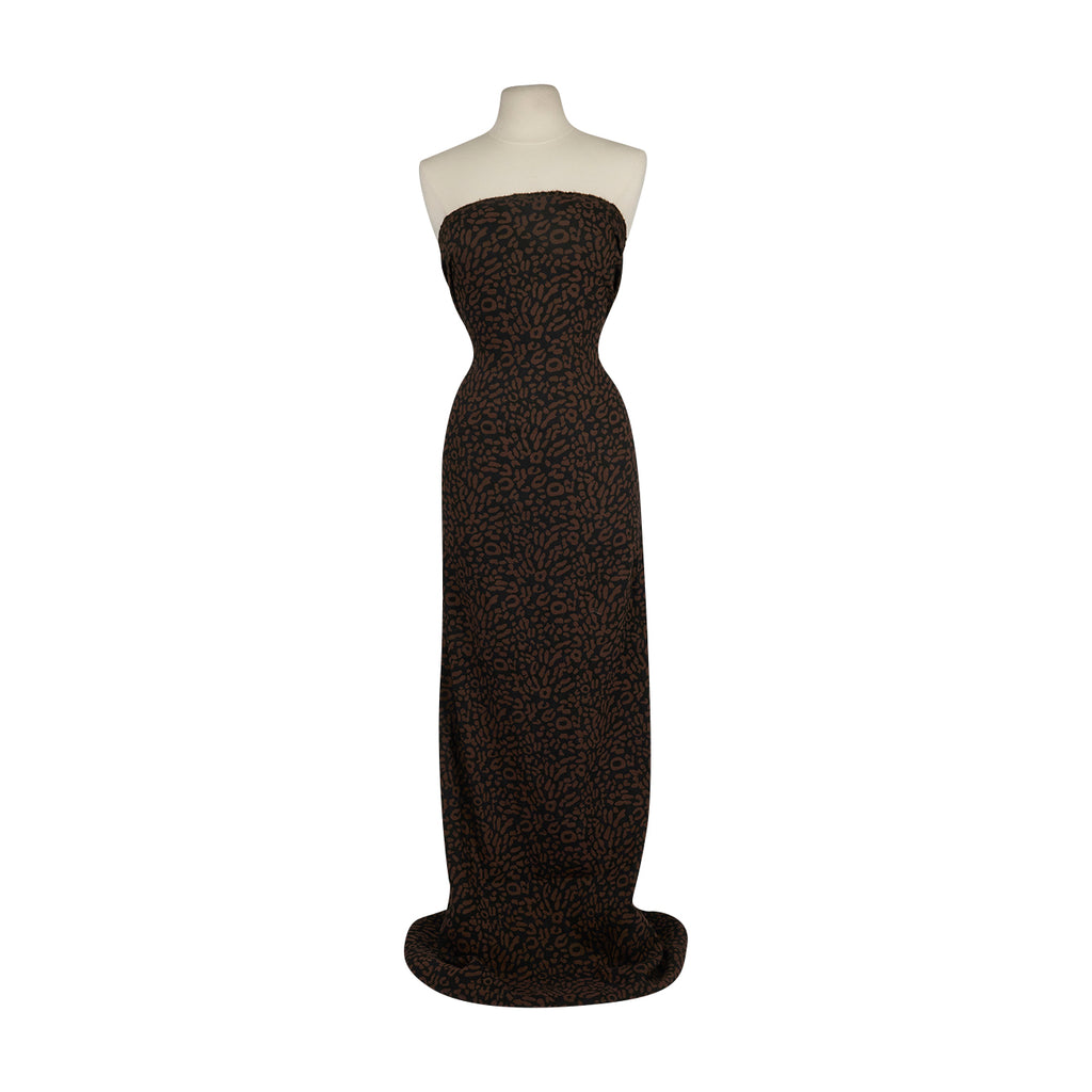 JANE TWO TONE LEOPARD MILLENIUM  | 26590-4018 COCOA BLACK - Zelouf Fabrics
