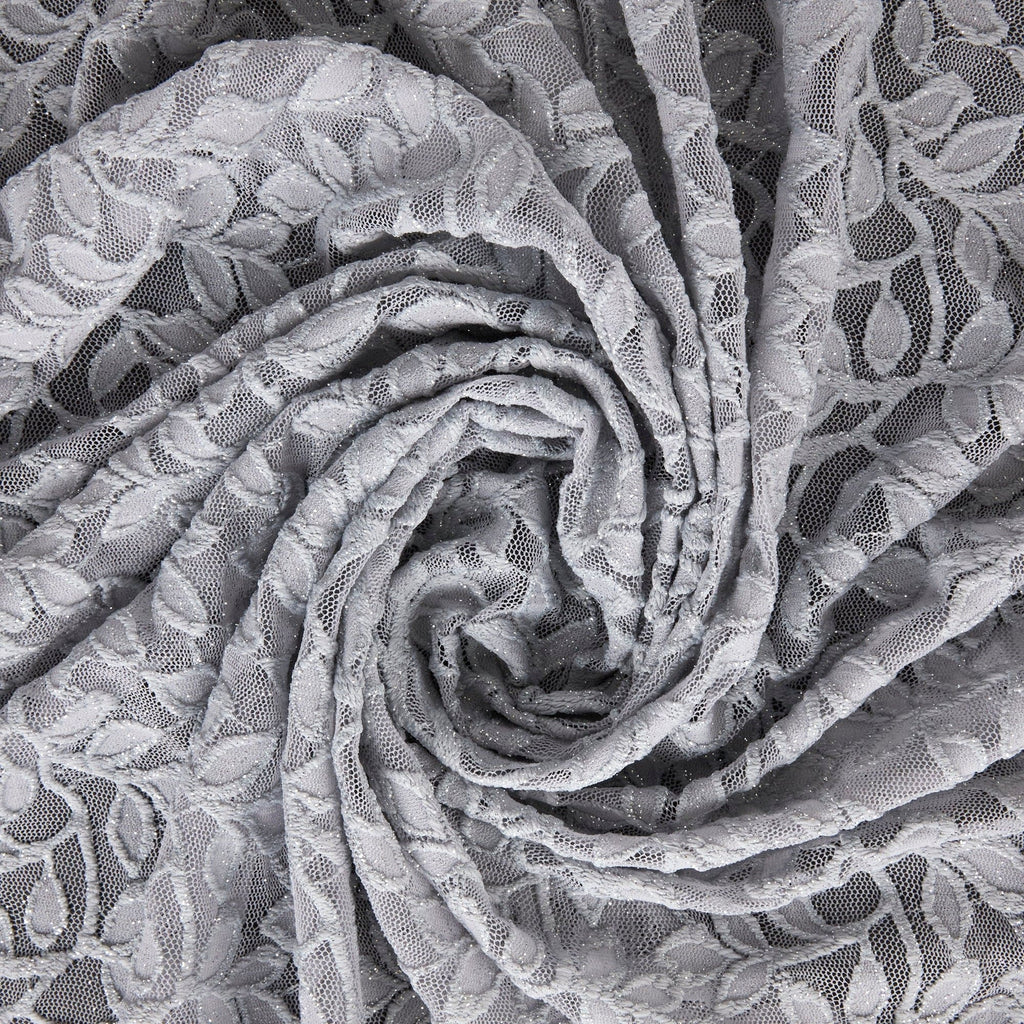 MOON FLOWER | STRETCH CHERRY GLITTER LACE | 25107-GLITTER - Zelouf Fabrics