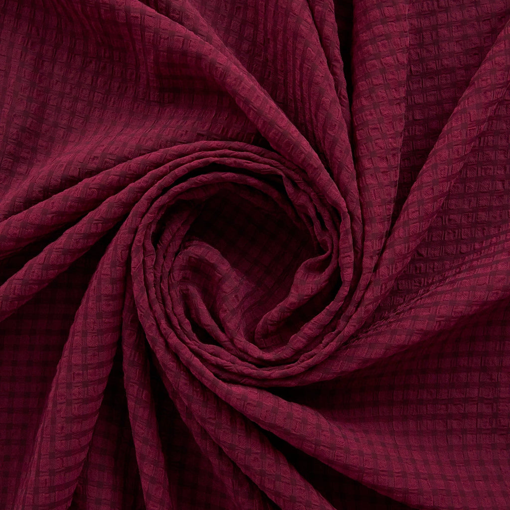 MONA PUCKERED CHECK CHIFFON  | 26612  - Zelouf Fabrics