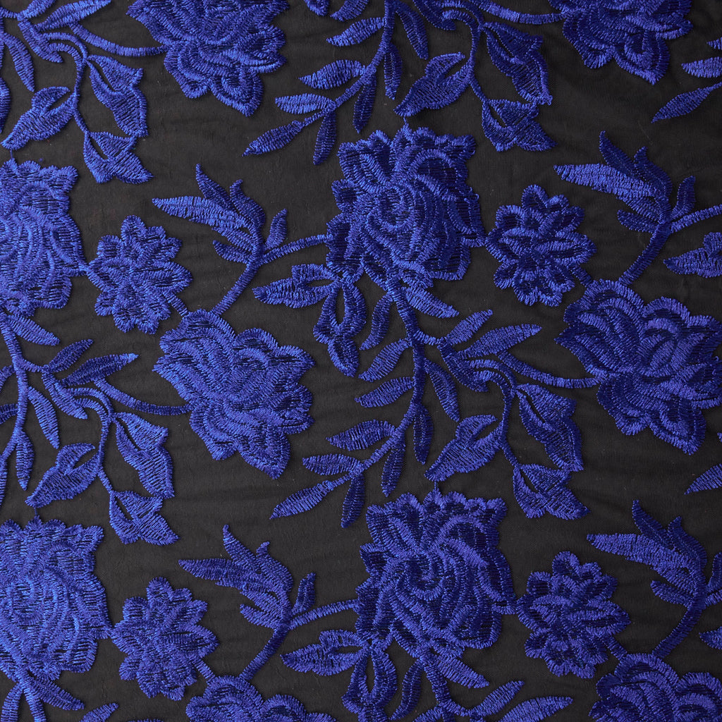 FLORAL EMBROIDERY MESH  | 26541  - Zelouf Fabrics