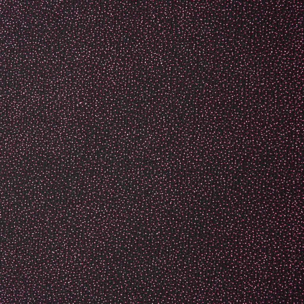 BLACK/HOT PINK | NAOMI METALLIC PUFF GLITTER STRETCH KNIT | 25515-PUFGLIT - Zelouf Fabrics