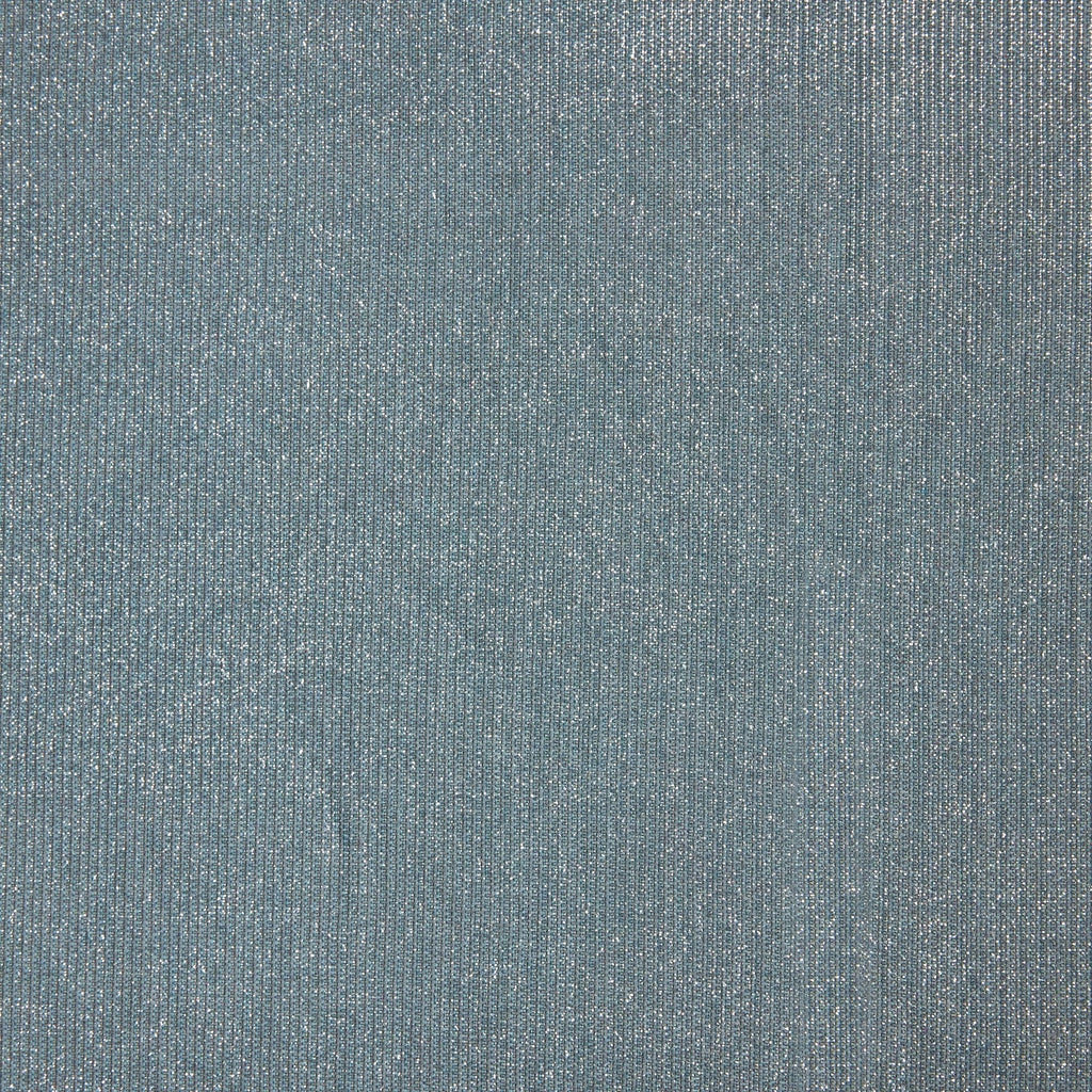 DUSTY BLUE | WILLOW LUREX MESH BONDED GLITTER KNIT | 25672 - Zelouf Fabrics