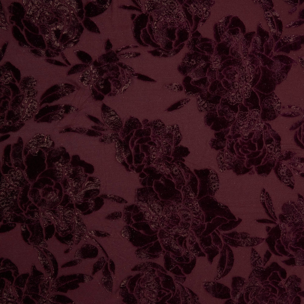 ROSE BURNOUT VELVET W/ FOIL  | 26658-FOIL  - Zelouf Fabrics