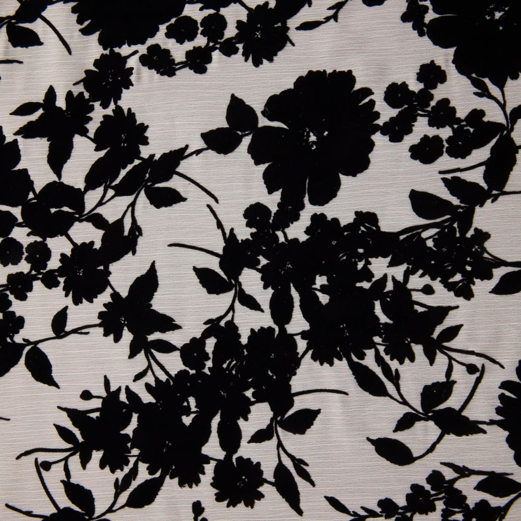 GLENDA FLORAL FLOCKED YORYU  | 26656-6867  - Zelouf Fabrics