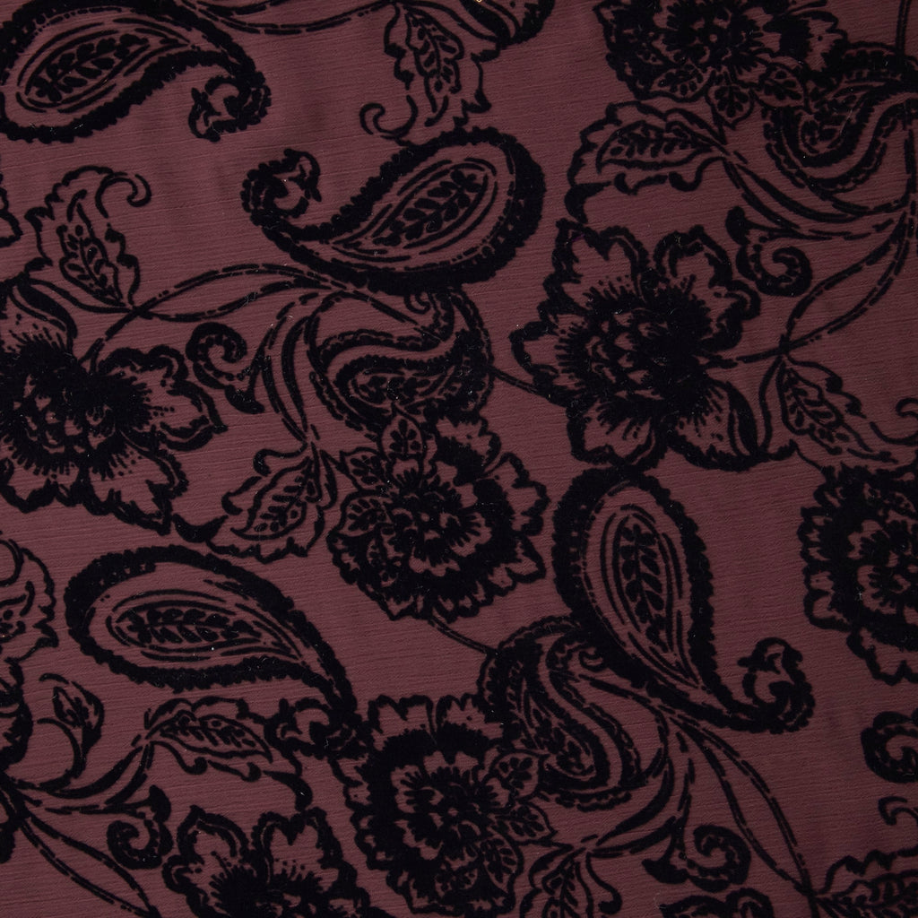 CASSIDY FLORAL PAISLEY FLOCKED YORYU  | 26653-6867  - Zelouf Fabrics