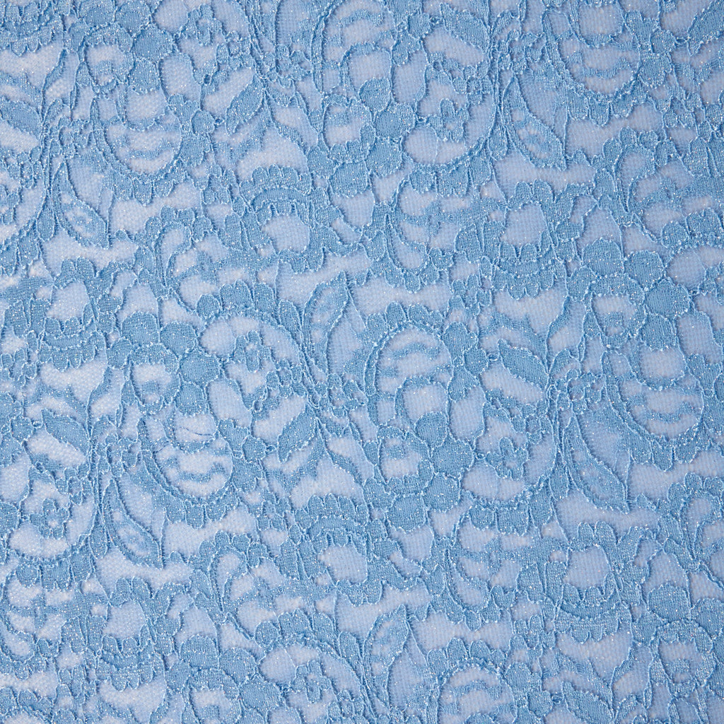 VIBRANT PERI | RAVIE HOLO GLITTER SCALLOP LACE | 23073-HOLGLT - Zelouf Fabrics