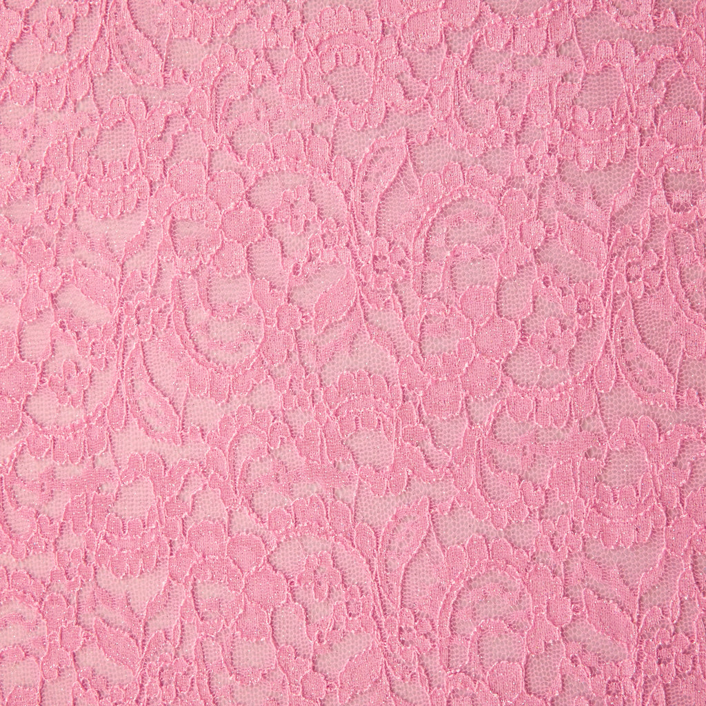 VIBRANT ROSE | RAVIE HOLO GLITTER SCALLOP LACE | 23073-HOLGLT - Zelouf Fabrics